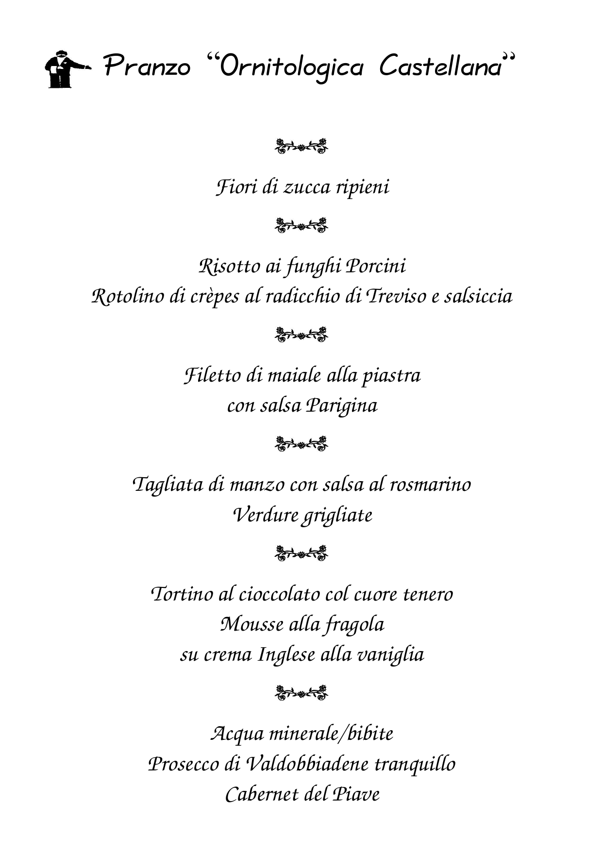 menu pranzo 2014